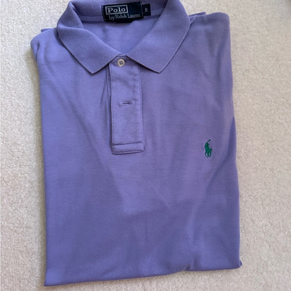 Polo by Ralph Lauren Men's Lavender Polo Shirt vintage